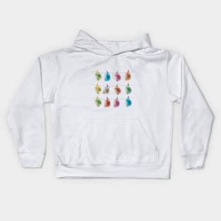 Brain Pattern Potties Hung Up Kids Hoodie